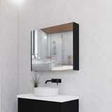 450/600/750/900/1200/1500Mm Matt Black Wall Hung Mdf Pencil Edge Shaving Cabinet For Bathroom