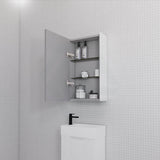 450/600/750/900/1200/1500Mm Geneva Matt White Wall Hung Mdf Fluted Pencil Edge Shaving Cabinet For