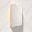 450/600/750/900/1200/1500Mm Light Oak Wall Hung Mdf Pencil Edge Shaving Cabinet For Bathroom