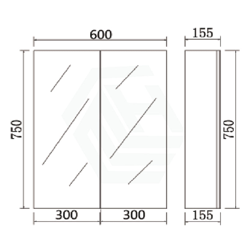 450/600/750/900/1200/1500Mm Pvc Pencil Edge Gloss White Shaving Cabinet With Mirror Polyurethane