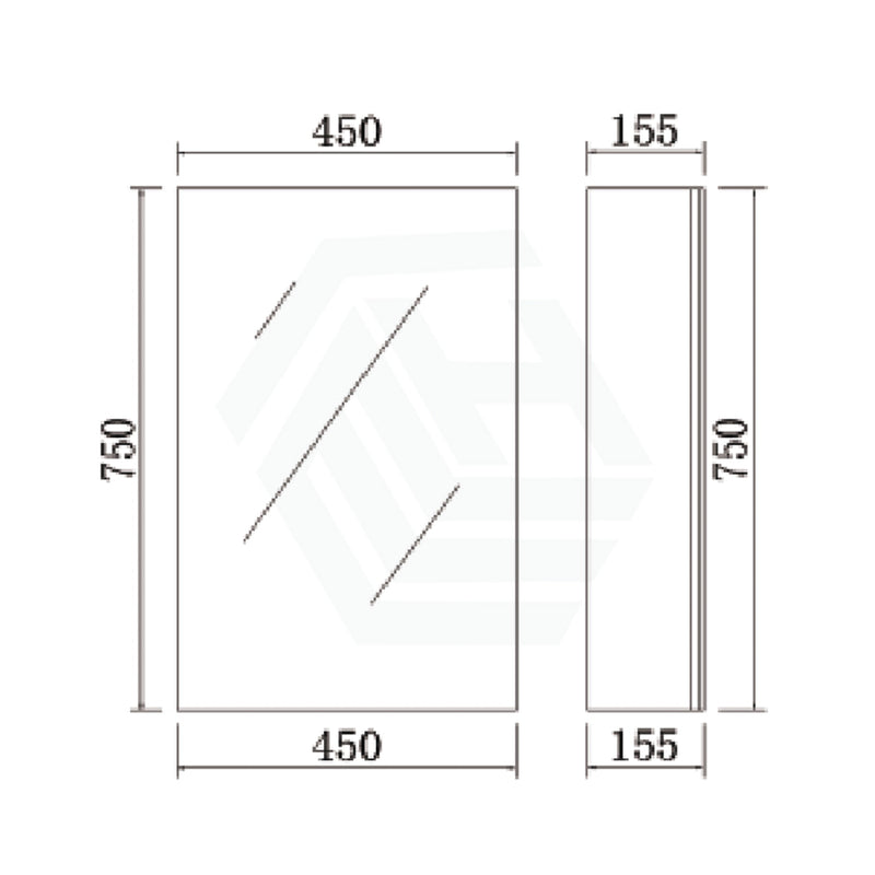 450/600/750/900/1200/1500Mm Pvc Pencil Edge Gloss White Shaving Cabinet With Mirror Polyurethane