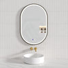 450/600/900/1200Mm Oval Black Framed Led Mirror Touch Sensor Horizontal/Vertical Installation