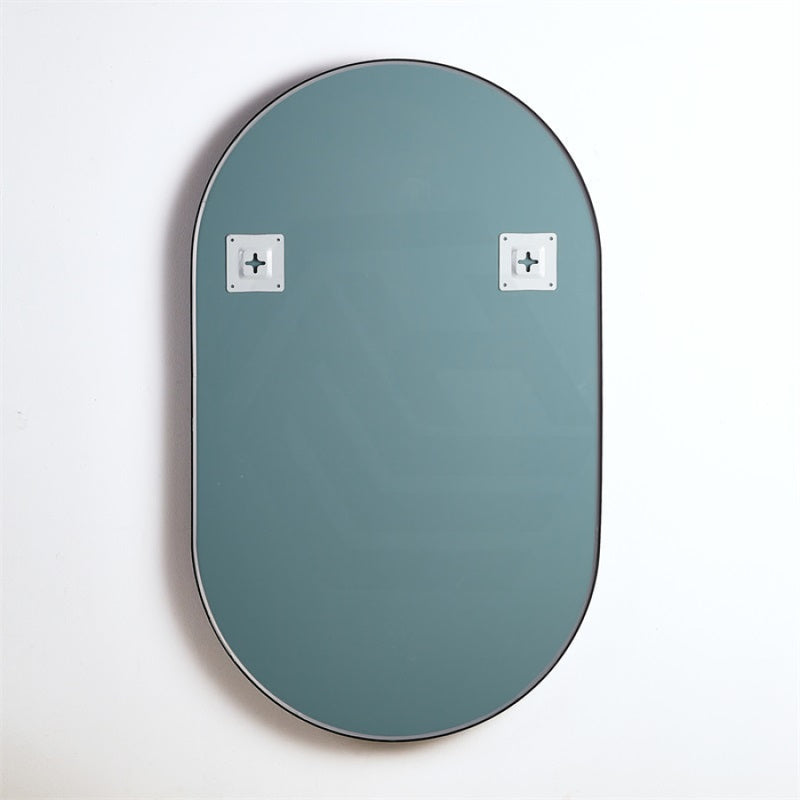 450/600Mm Bathroom Black Framed Oval Mirror Wall Mounted Mirrors