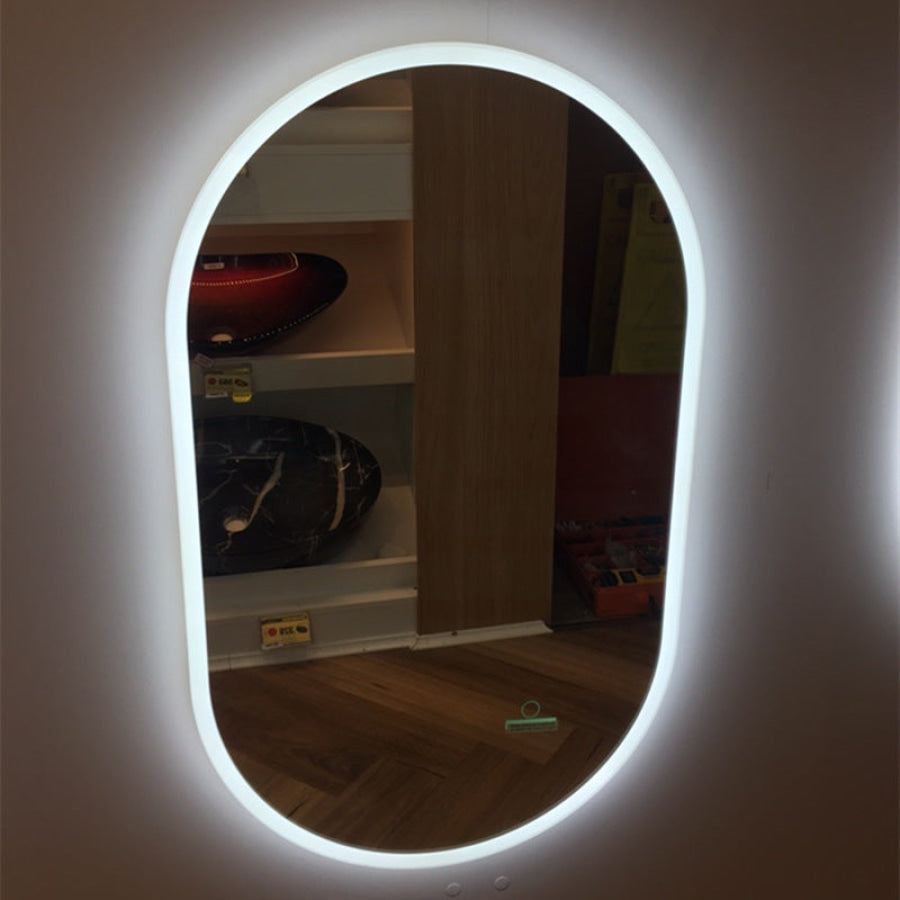 450/600Mm Led Mirror Oval Acrylic Touch Sensor