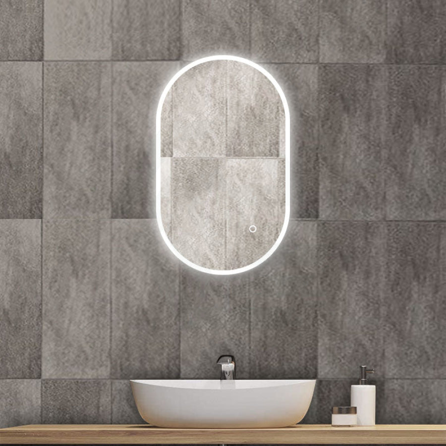 Led Mirror Oval Acrylic Touch Sensor