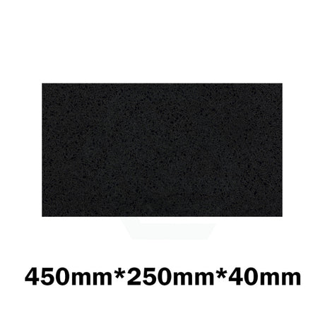 20Mm/40Mm Thick Gloss Ink Black Stone Top For Above Counter Basins 450-1800Mm Vanity Tops