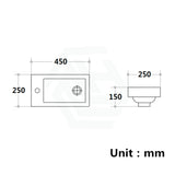 450X250X150Mm Poly Top For Bathroom Vanity Single Bowl 1 Tap Hole Poly Top