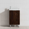 450X250X795Mm Freestanding With Legs Vanity Left Hand Hinge With Poly Top Brown Oak Vanities