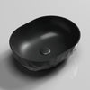 450X360X140Mm Oval Above Counter Ceramic Basin Matt Black White Basins