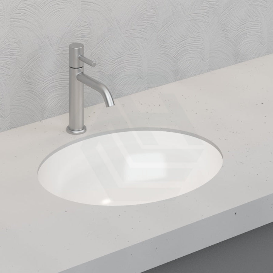 Under Counter Basin Oval Gloss White Ceramic