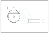 450X450X105Mm Above Counter Basin Gloss White Bathroom Round Ceramic Wash With Tap Hole