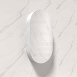 450X870X140Mm Oval Pencil Edge Mirror Wall Hung Shaving Cabinet Matt White Arch Cabinets