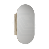 450X900Mm Beau Monde Wall Hung Oval Pill - Shaped Shaving Mirror Cabinet Max Finish For Bathroom