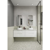 450X900Mm Vienna Led Mirror Squircle Shaving Cabinet Matt White Finish Frameless Touchless Sensor