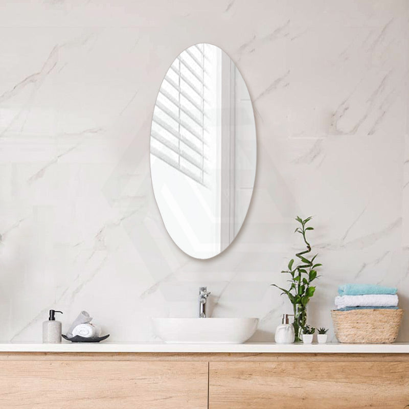 Bathroom Mirror Oval Pencil Edge