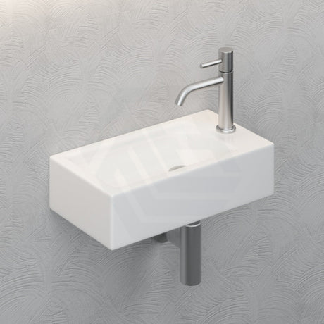 Wall Hung Basin Ceramic Left Right Hand Bowl Gloss White