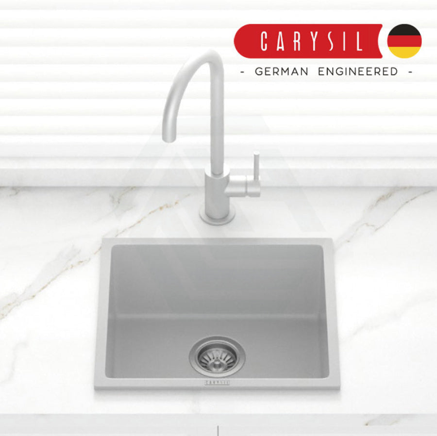 Carysil Granite Kitchen Sink Single Bowl 457mm Concrete Grey