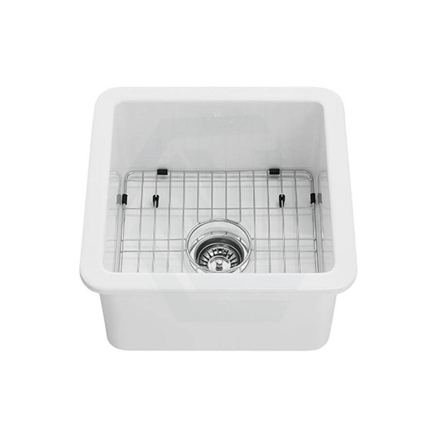 457X457X228Mm Gloss White Camden Fireclay Kitchen/Laundry Sink Single Bowl Top/Under Mount Kitchen