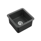 457X457X228Mm Matt Black Camden Fireclay Kitchen/Laundry Sink Single Bowl Top/Under Mount Kitchen