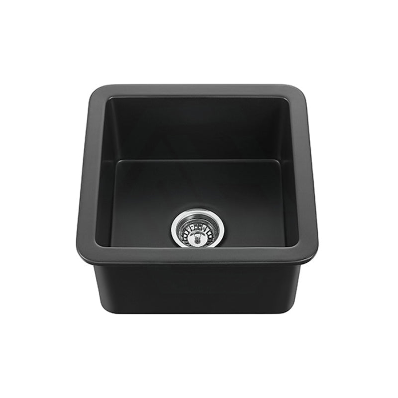 457X457X228Mm Matt Black Camden Fireclay Kitchen/Laundry Sink Single Bowl Top/Under Mount Kitchen