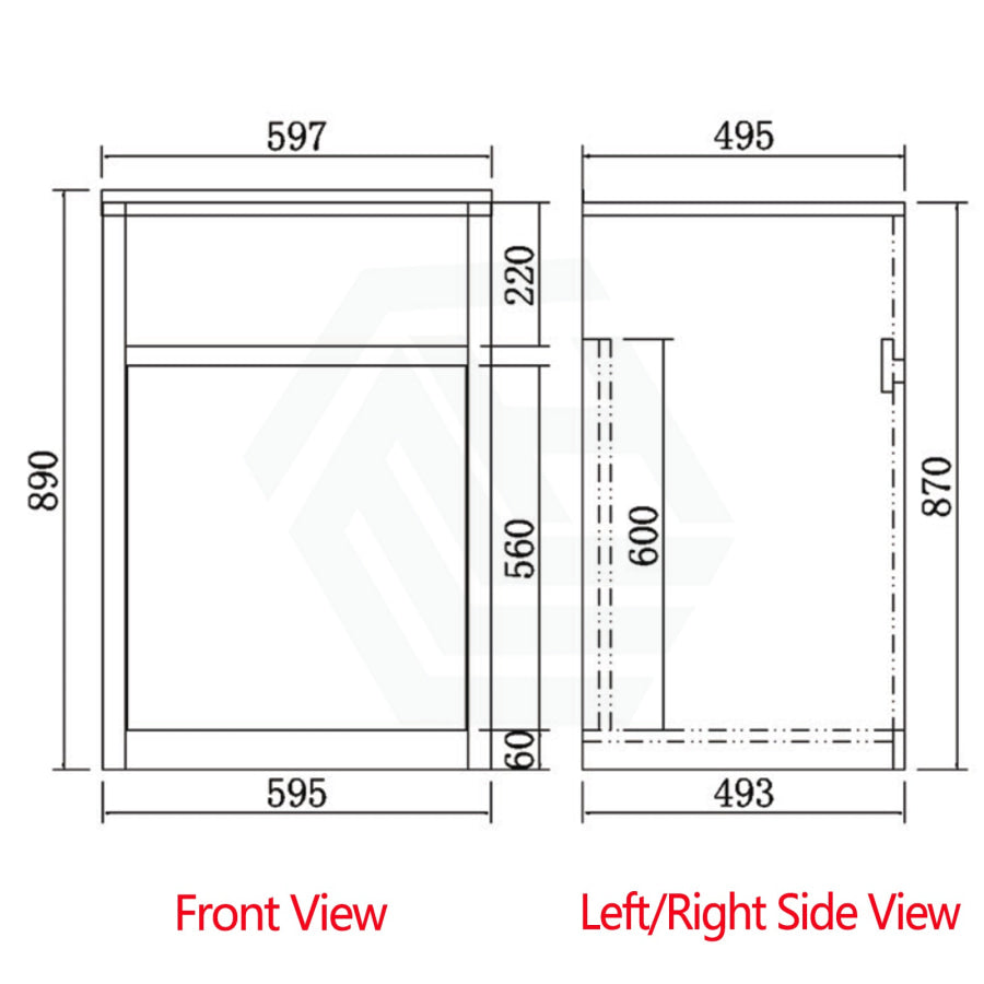 45L Freestanding Laundry Tub In Pvc Waterproof Cabinet With Stainless Steel Sink