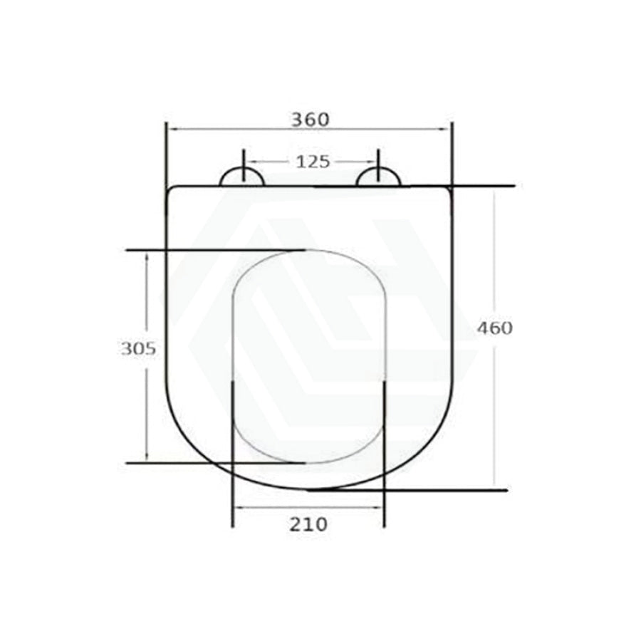 460X360Mm Slim Uf Toilet Cover Seat For Soft Closing Toilets Covers