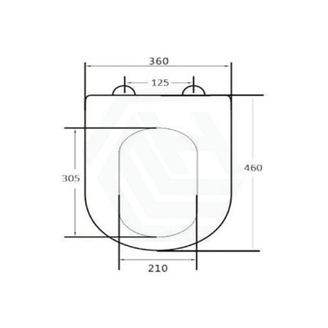 460X360Mm Slim Uf Toilet Cover Seat For Soft Closing Toilets Covers