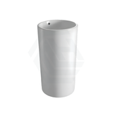 460X445X820Mm Freestanding Ceramic Basin Gloss White Pedestal Floor Mounted No Tap Hole Basins