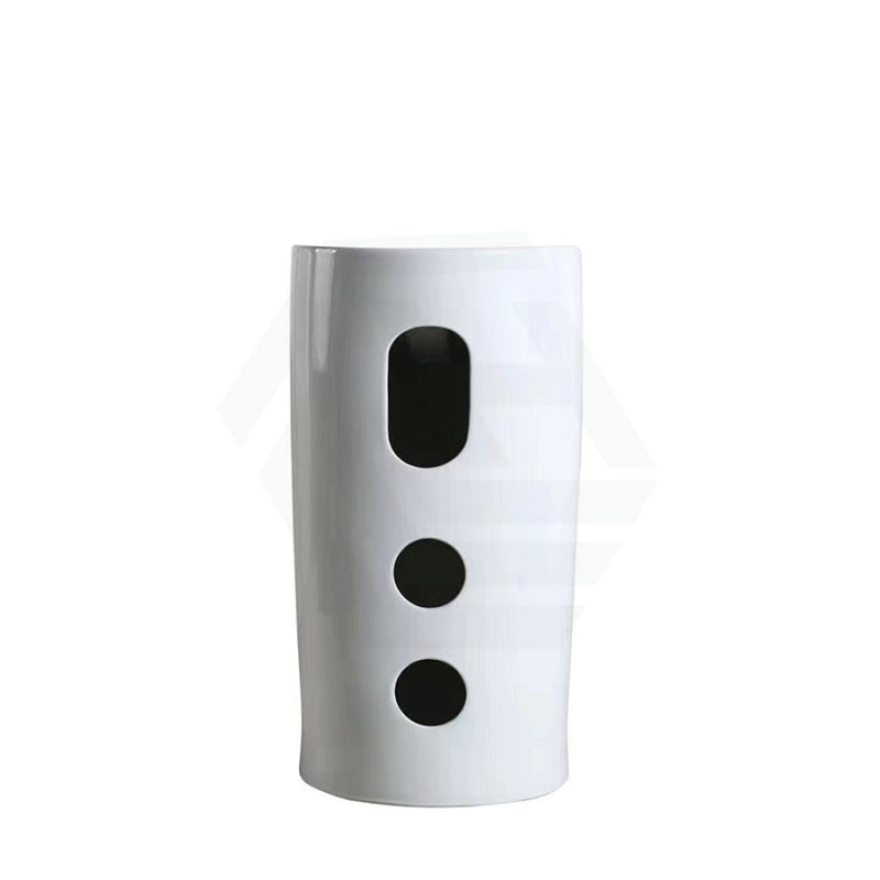 460X445X820Mm Freestanding Ceramic Basin Gloss White Pedestal Floor Mounted No Tap Hole Basins