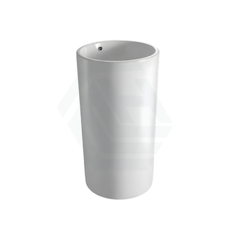 460X445X820Mm Freestanding Ceramic Basin Matt White Pedestal Floor Mounted No Tap Hole Basins