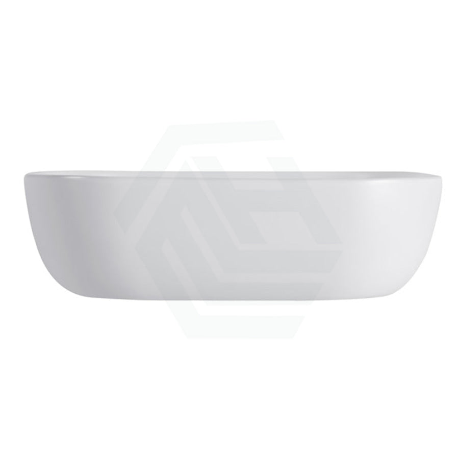 465X320X137Mm Rectangle Matt White Above Counter Ceramic Basin Ultra Slim