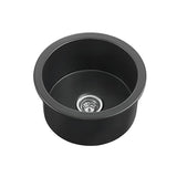 470X228Mm Matt Black Camden Fireclay Kitchen/Laundry Sink Round Single Bowl Top/Under Mount Kitchen