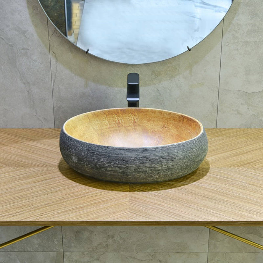 470X320X140Mm Oval Porcelain Above Counter Basin Bathroom Wash Art