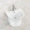 470X460X370Mm Zento Bathroom Wall Hung Gloss White Ceramic Basin With Tap Hole Basins