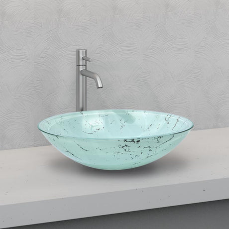 Above Counter Basin Double Layer Glass Oval