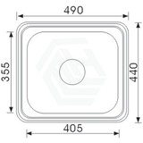 490X440X180Mm Single Bowl Sink Stainless Steel 304 Kitchen Sinks