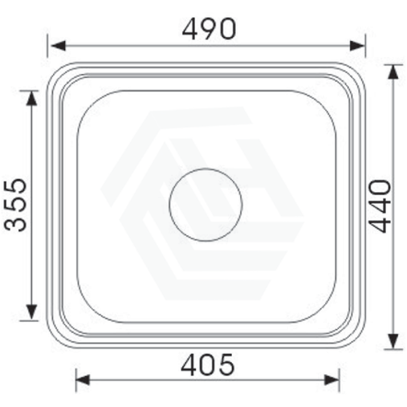 490X440X180Mm Single Bowl Sink Stainless Steel 304 Kitchen Sinks