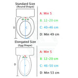 496/528X406X145Mm Intelligent Electric Toilet Cover Seat With Instant Heating And Auto Washer For