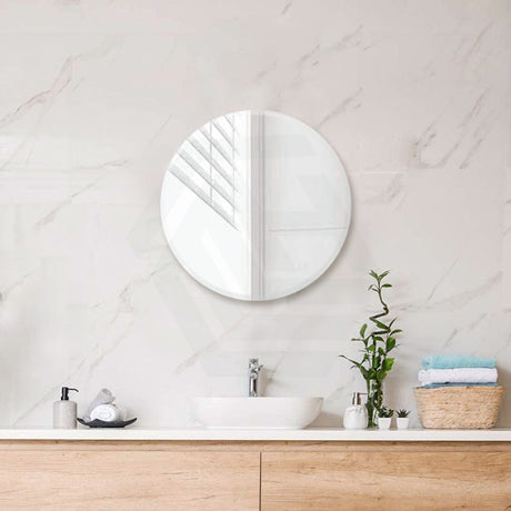 600/800Mm Bathroom Mirror Bevel Edge Round Wall Mounted 600X600Mm