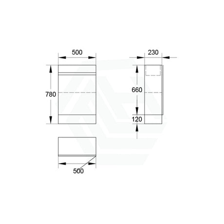 500Mm Freestanding Bathroom Vanity With Kickboard 1-Door Multi-Colour Cabinet Only Right Hinge