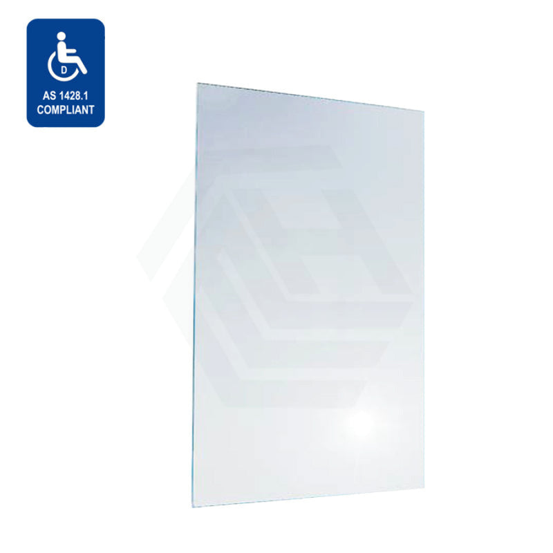450X1000Mm Satin Stainless Steel Framed Mirror Welded Corners Wall Mounted Special Care Needs