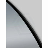 500X1000Mm Matt Brushed Black Aluminum Framed Oval Wall Mirror Mirrors