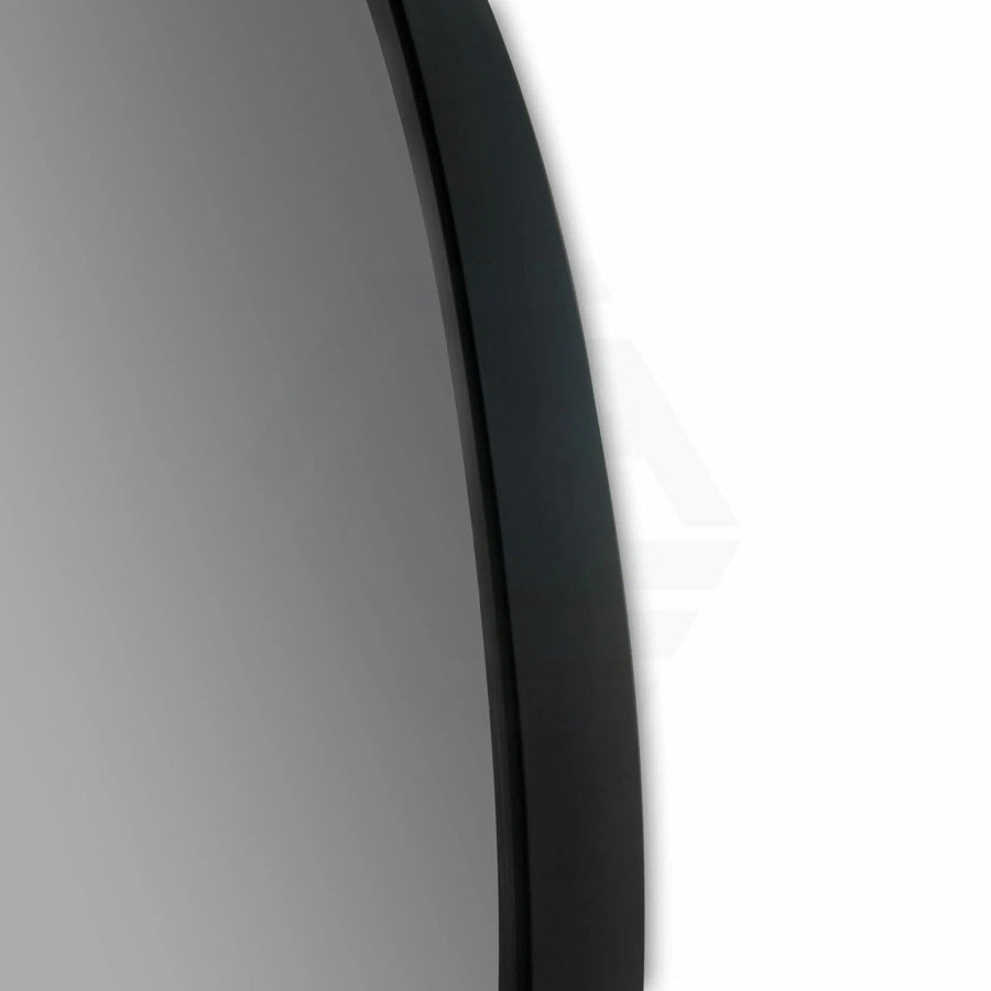 500X1000Mm Matt Brushed Black Aluminum Framed Oval Wall Mirror Mirrors