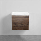 500mm Wall Hung Vanity Dark Oak