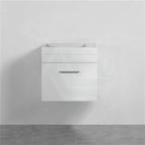 500X250X520Mm Wall Hung Bathroom Floating Vanity With Ceramic Top Matt White One Tap Hole Vanities