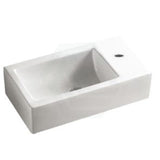 500X250X580Mm Wall Hung Bathroom Floating Vanity With Ceramic Top White Oak Wood Grain One Tap Hole