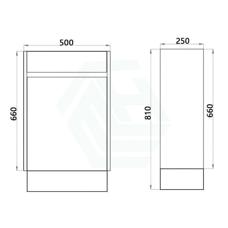 500X250X940Mm Mini Bathroom Vanity Dark Oak Wood Grain Cabinet Ceramic Top Kickboard Freestanding