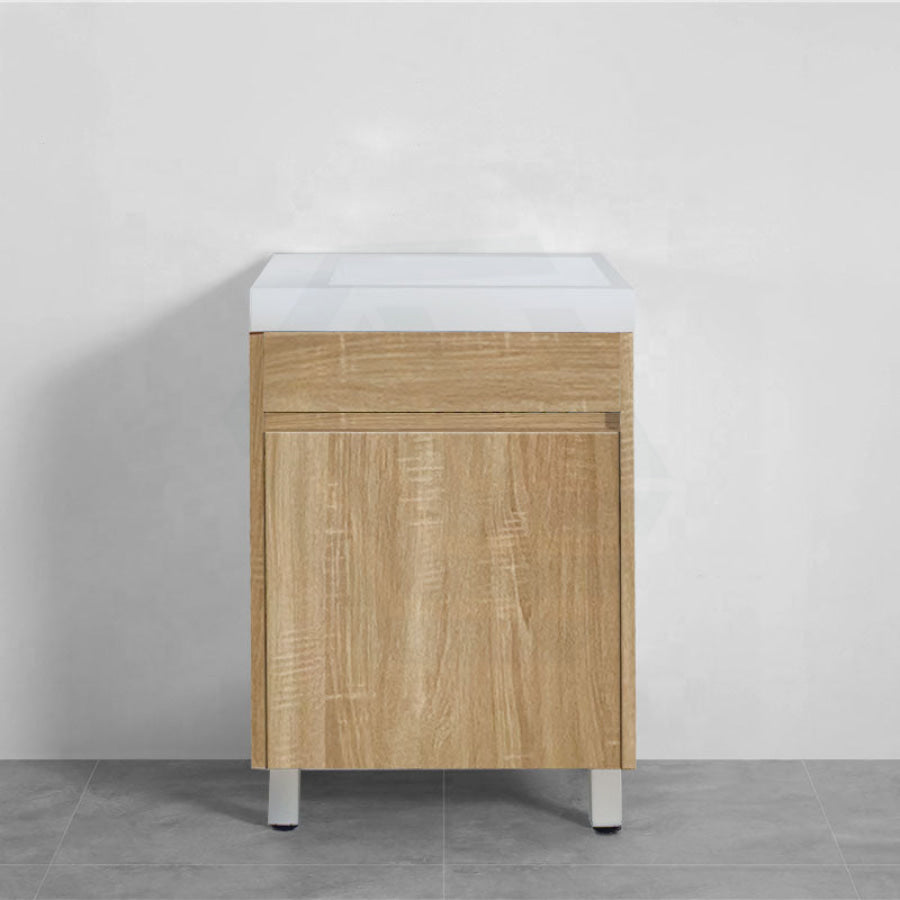 500mm Mini Freestanding Vanity White Oak