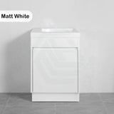 500mm Mini Vanity Ceramic Top With Kickboard Matt White