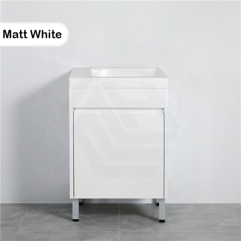 500mm Mini Freestanding Vanity Matt White